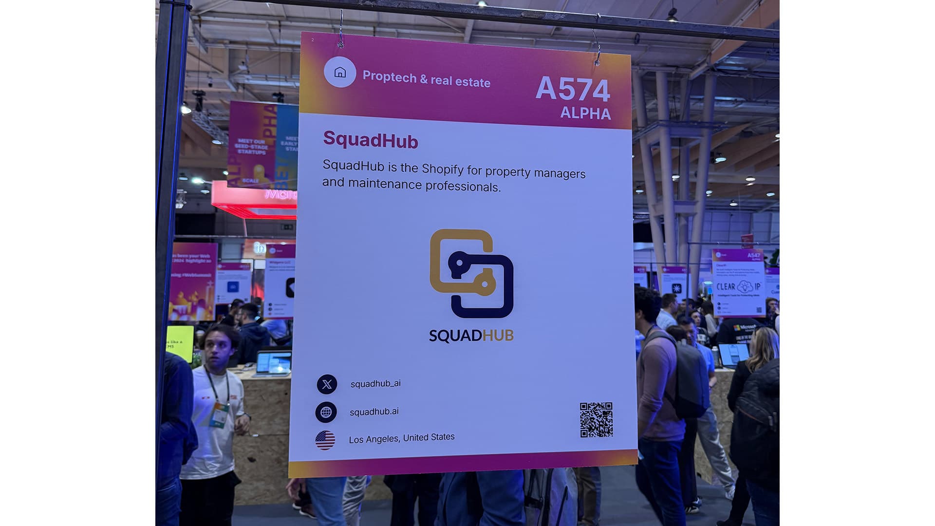 SquadHub Booth at Web Summit Lisbon 2024